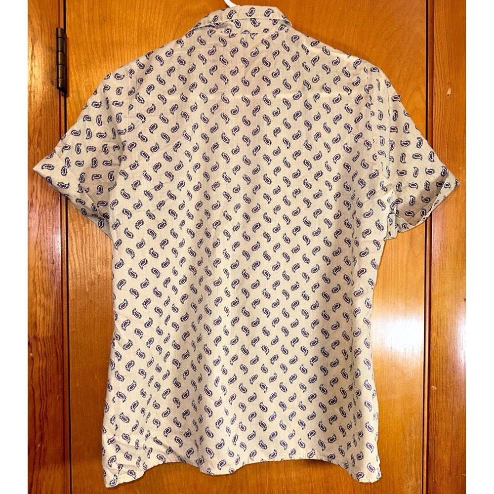 Country Suburbans Vintage Womens Paisley Short Sleeve Button Up‎ Shirt Size 10 - Picture 2 of 4